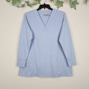 Chico's Zenergy Size 3 (US 16/18) Blue Long sleeve V-Neck Stretch Pullover Top
